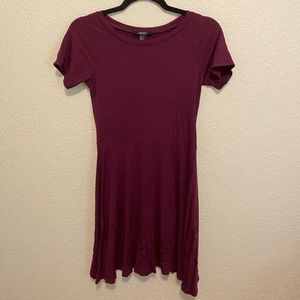 BURGUNDY // skater-dress
